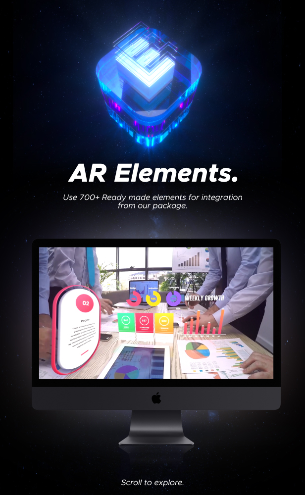 超炫酷的给视频添加3d效果的AR特效AE视频素材工具包AR Tools