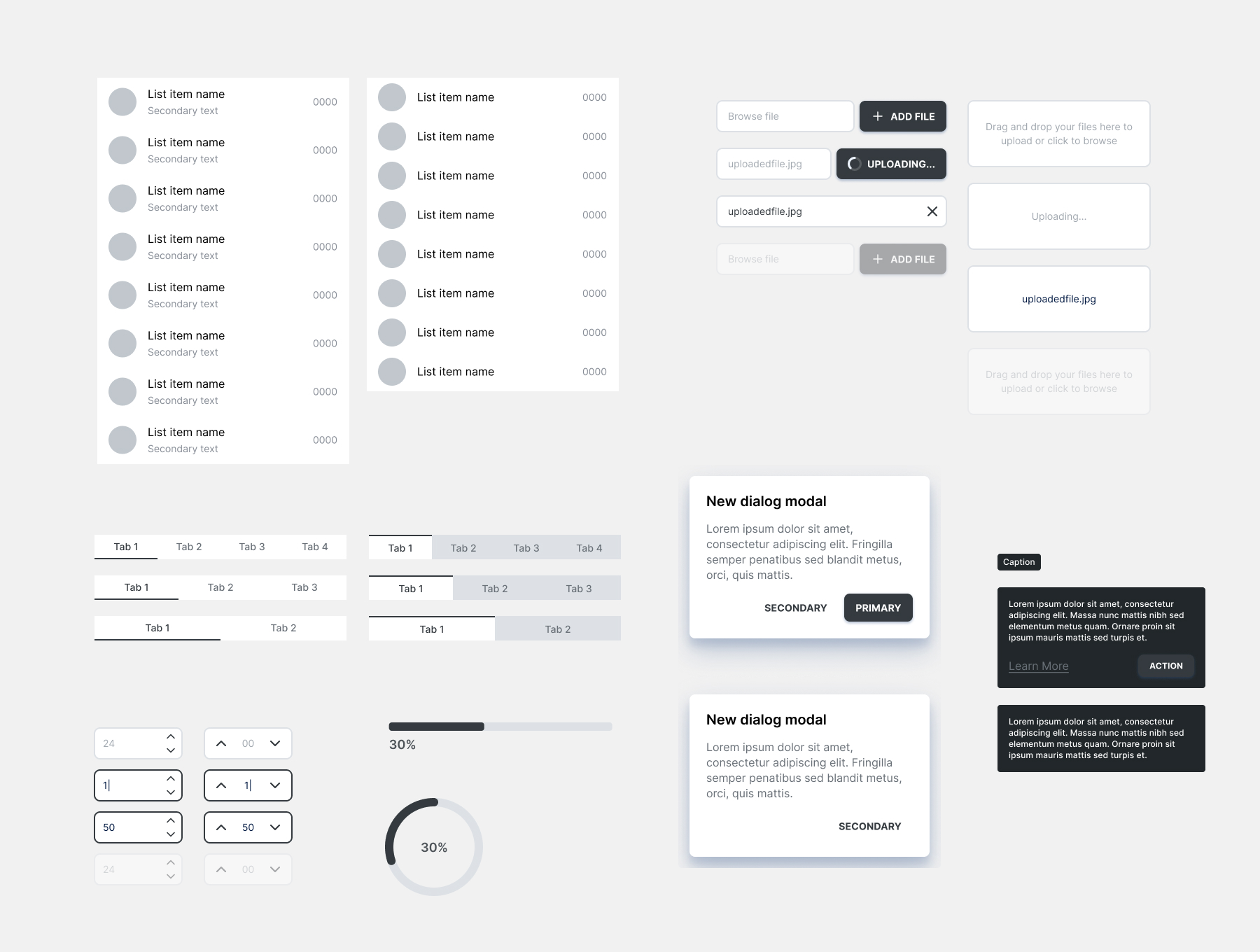 多用途的原型设计线框图元素组件 Vapor – Wireframing Library