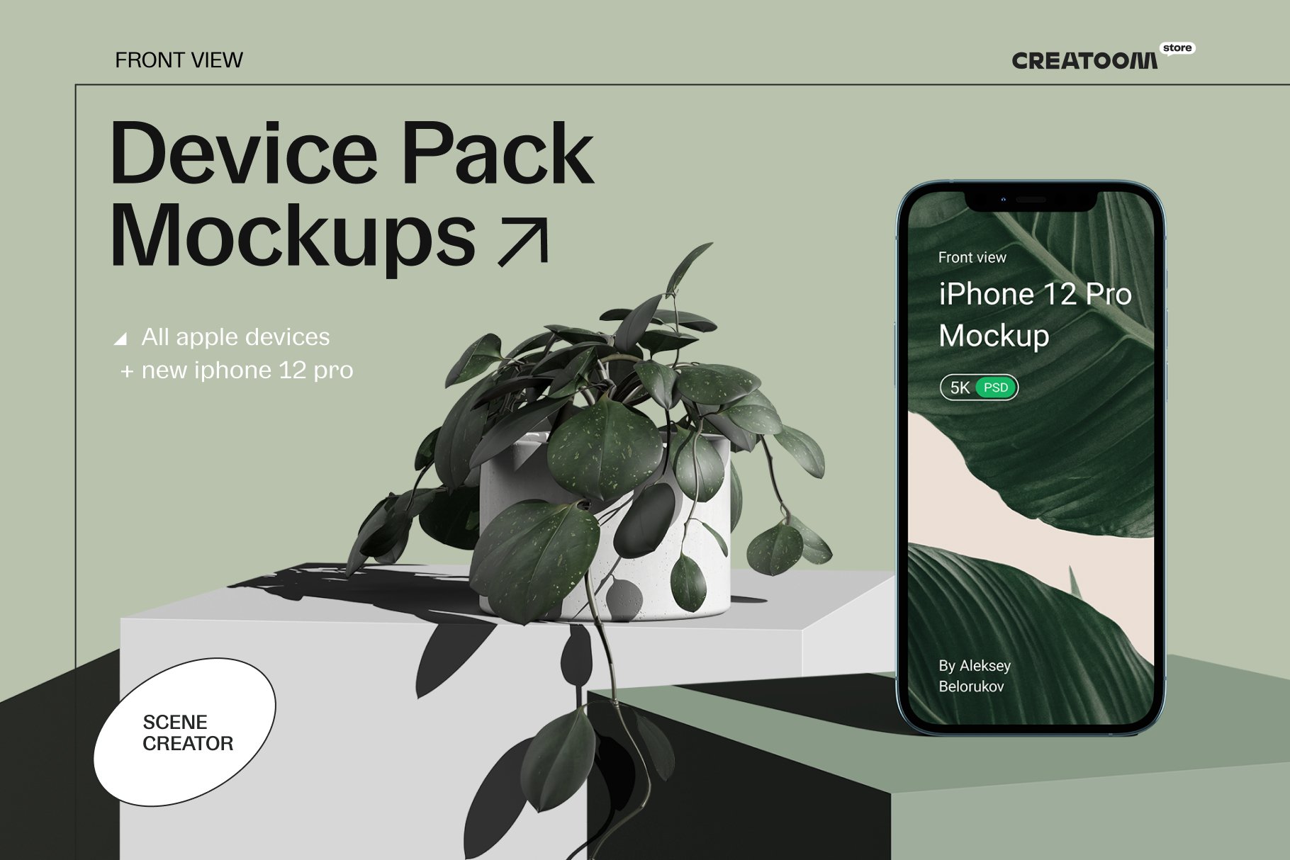 15款网页APP界面设计苹果设备前视屏幕演示手机平板电脑样机 Device Pack Mockups – Front View