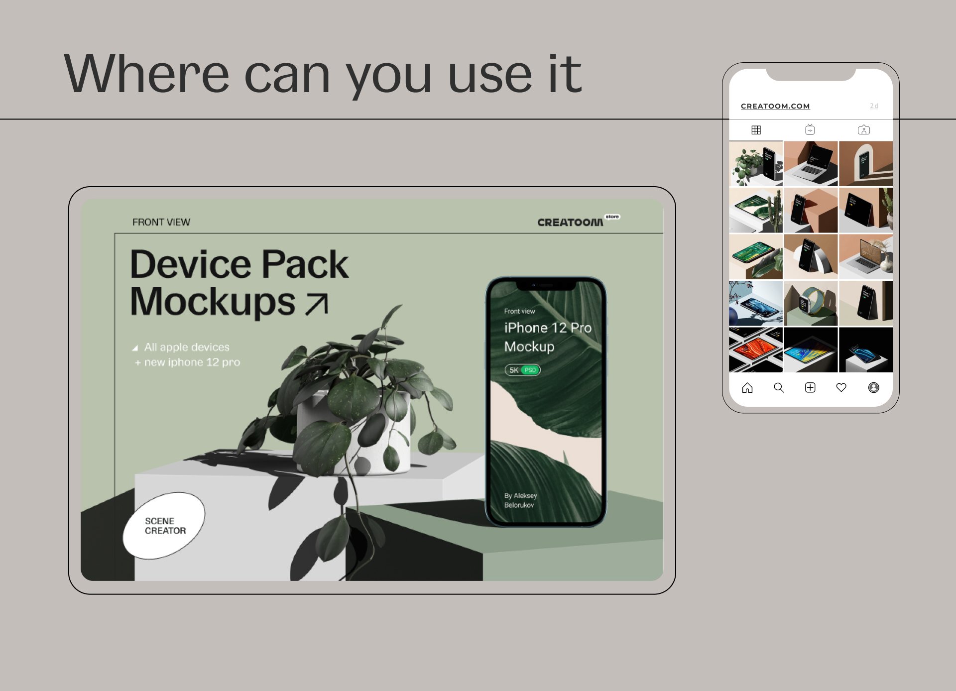 15款网页APP界面设计苹果设备前视屏幕演示手机平板电脑样机 Device Pack Mockups – Front View