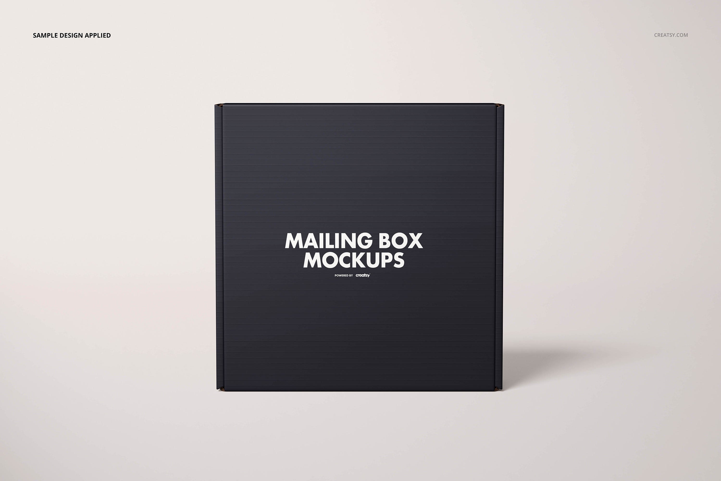 05 高端逼真产品包装盒快递物料邮件纸盒设计Ps智能贴图样机 Mailing Box Mockup Set 4