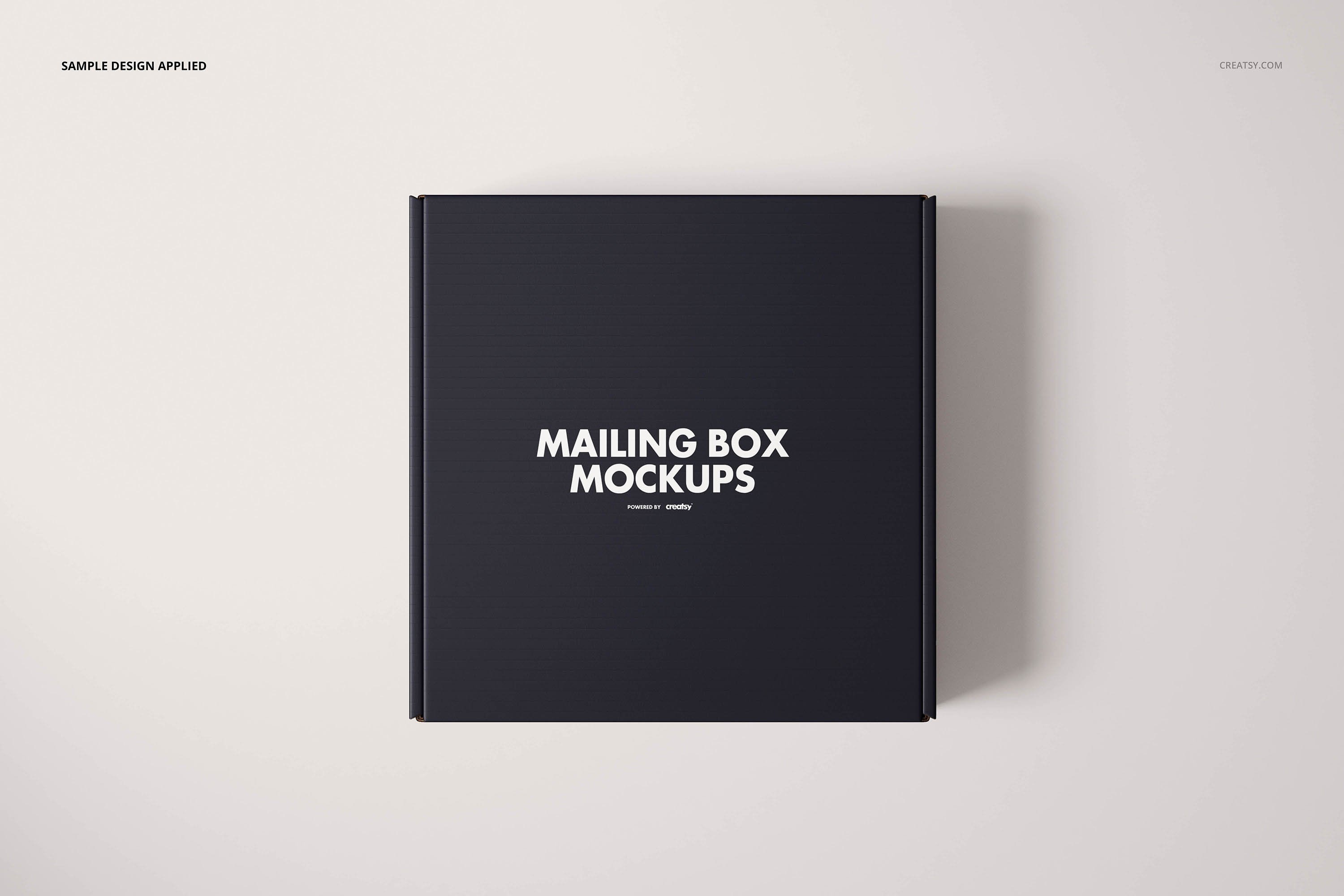 05 高端逼真产品包装盒快递物料邮件纸盒设计Ps智能贴图样机 Mailing Box Mockup Set 4