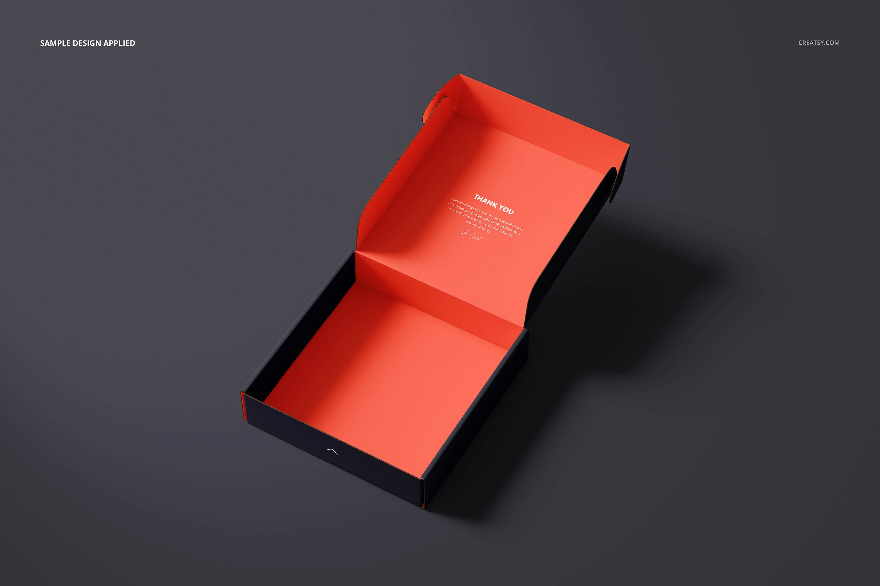 05 高端逼真产品包装盒快递物料邮件纸盒设计Ps智能贴图样机 Mailing Box Mockup Set 4