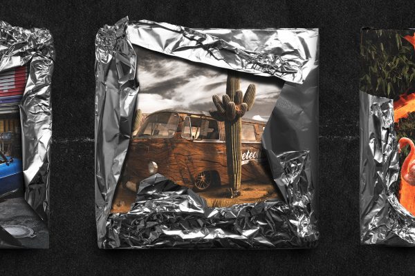 143 潮流金属铝箔纸包装电音CD专辑封面设计贴图样机模板METALLIC WRAP MOCKUP PACK