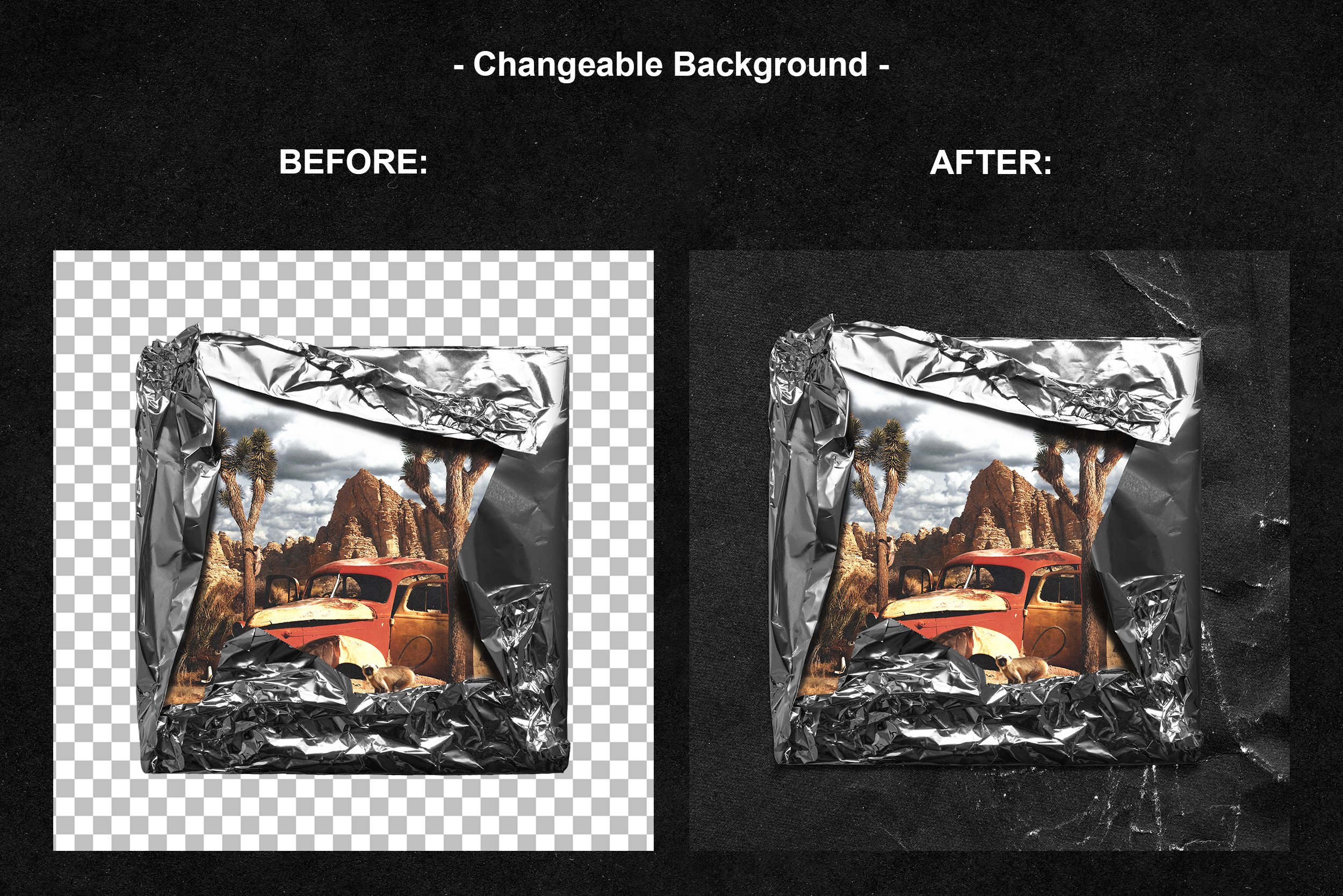 143 潮流金属铝箔纸包装电音CD专辑封面设计贴图样机模板METALLIC WRAP MOCKUP PACK