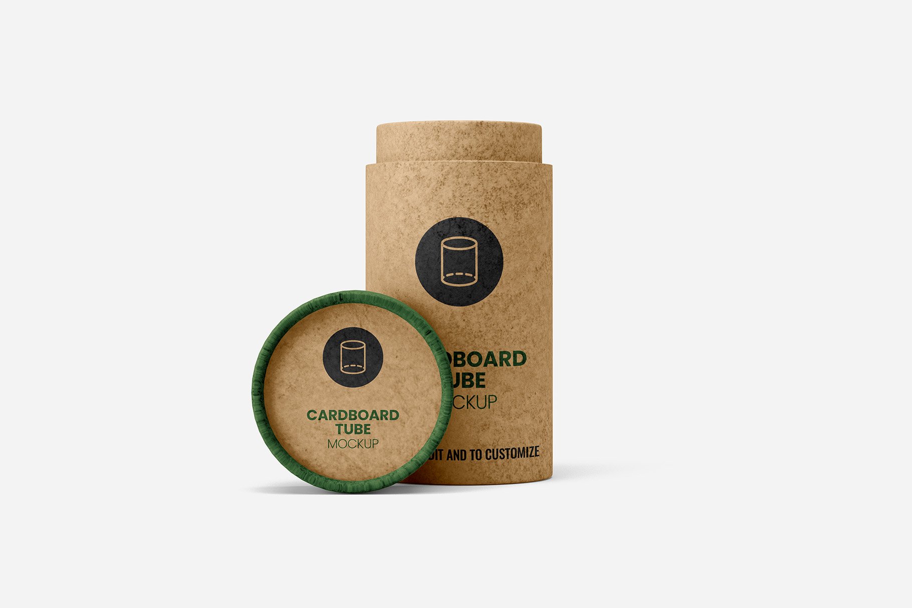 08 7款纸板管容器包装设计样机 Cardboard Tube Mockup – 7 views