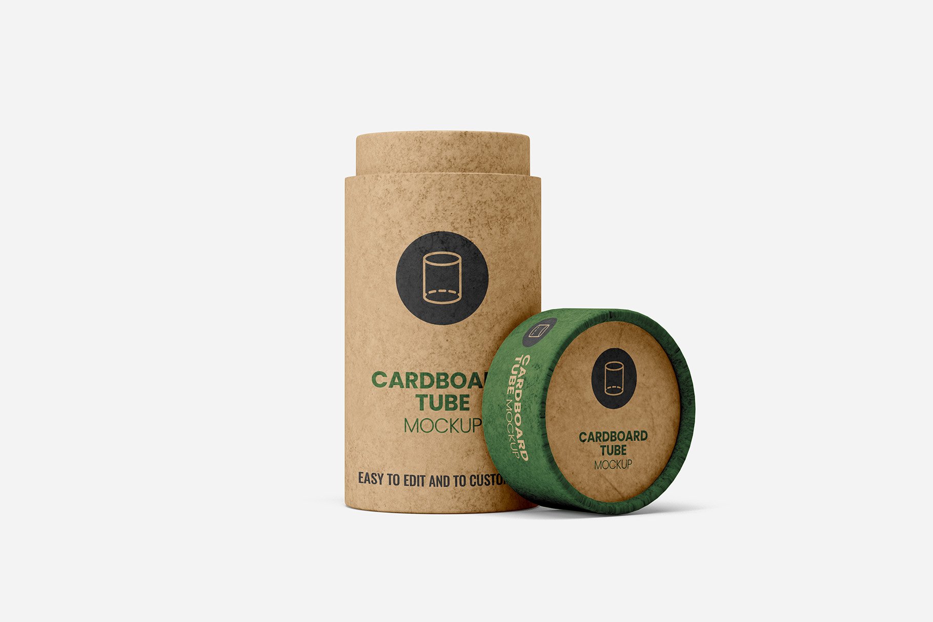 08 7款纸板管容器包装设计样机 Cardboard Tube Mockup – 7 views