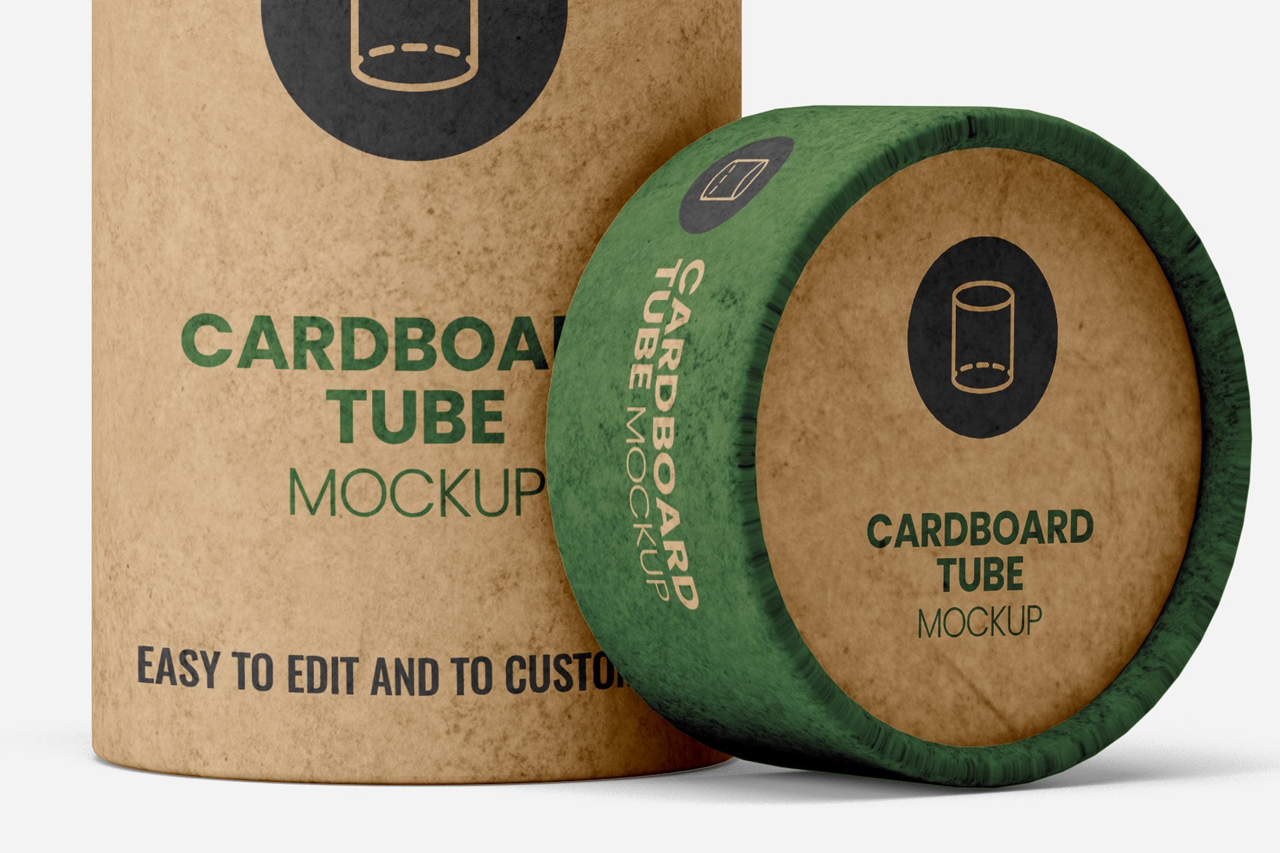 08 7款纸板管容器包装设计样机 Cardboard Tube Mockup – 7 views