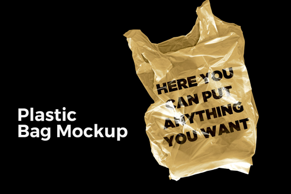 036 潮流超市购物塑料袋设计展示样机模板 Plastic Bag Mockup