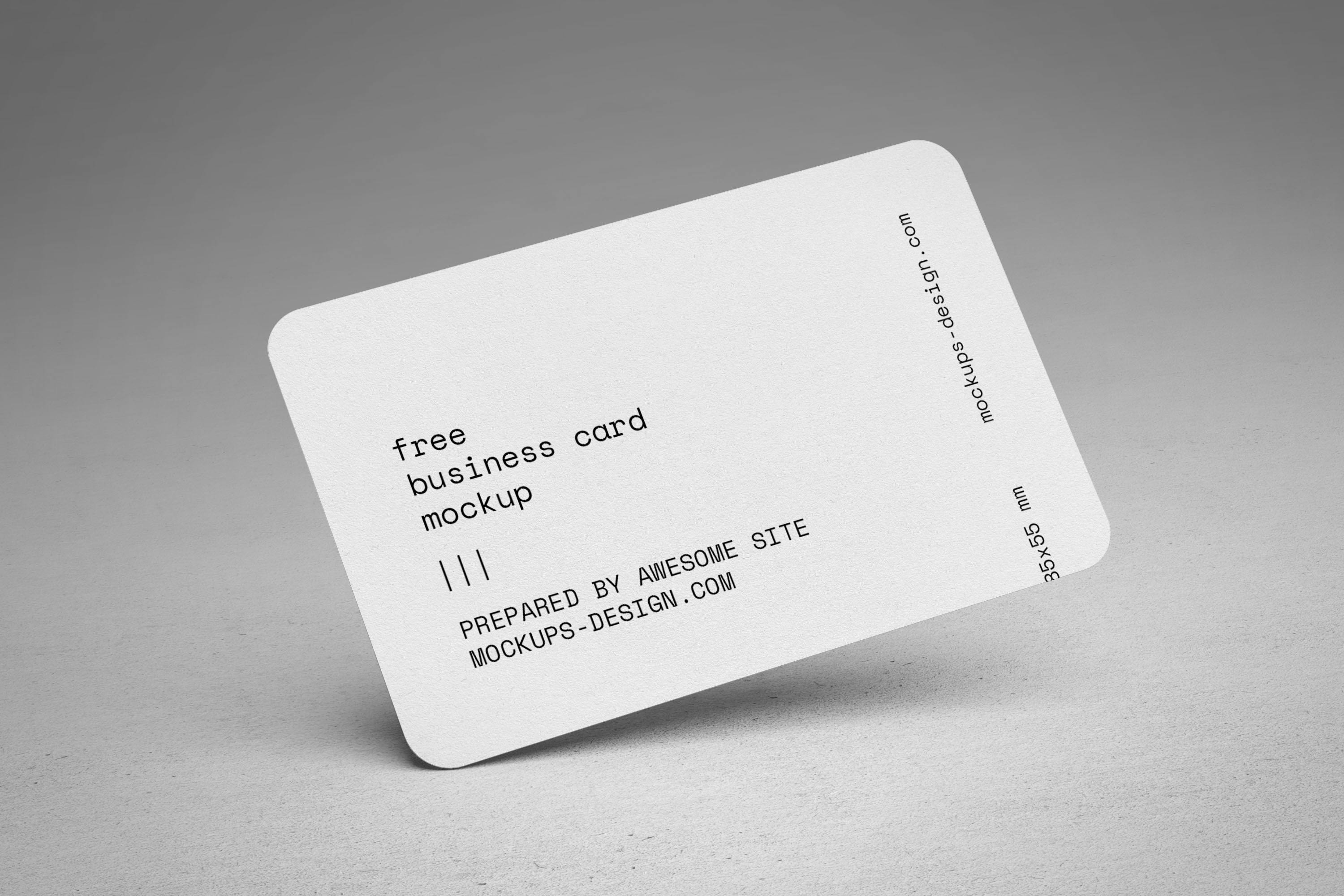 02 3款可商用圆角名片卡片样机Business Card Mockup
