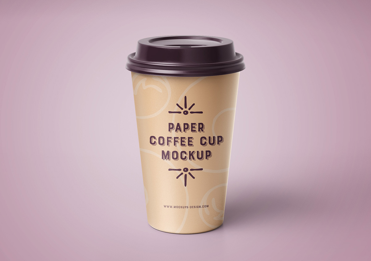 012 4款可商用带盖咖啡饮料纸杯样机 Coffee Cup Mockup