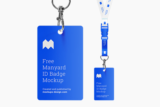 031 3款可商用办公工作证吊牌样机Lanyard ID Badge Mockup