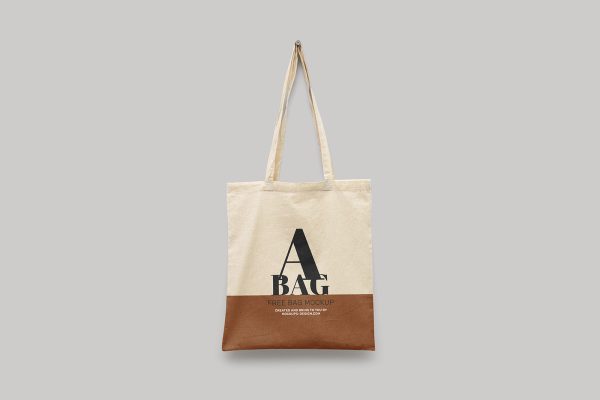 036 2款可商用带绳帆布手提袋样机 Hanging Tote Bag Mockup