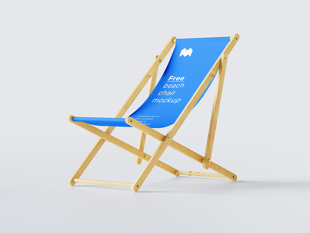 048 多角度可商用沙滩休闲椅样机Beach Chair Mockup