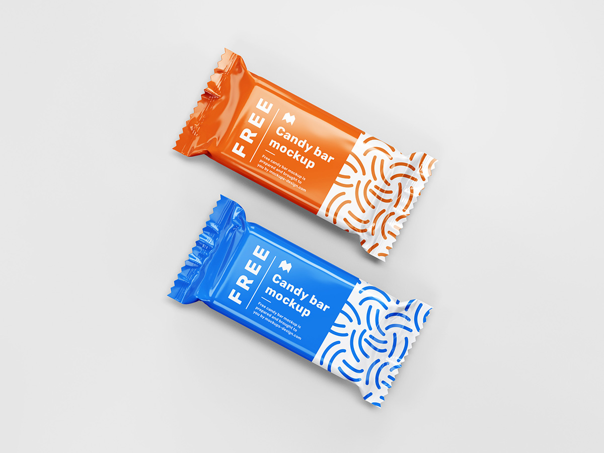 052 4款可商用糖果巧克力包装样机Candy Bar Mockup