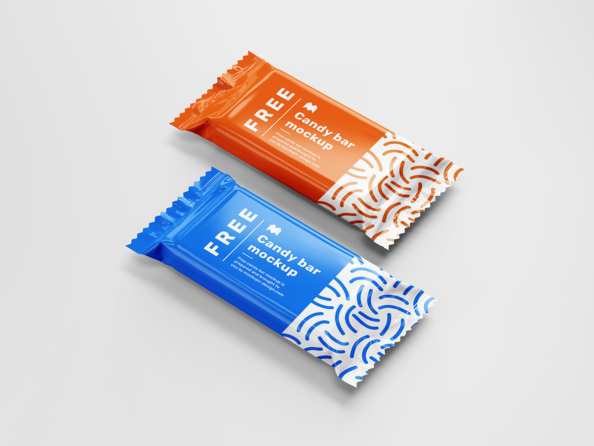 052 4款可商用糖果巧克力包装样机Candy Bar Mockup