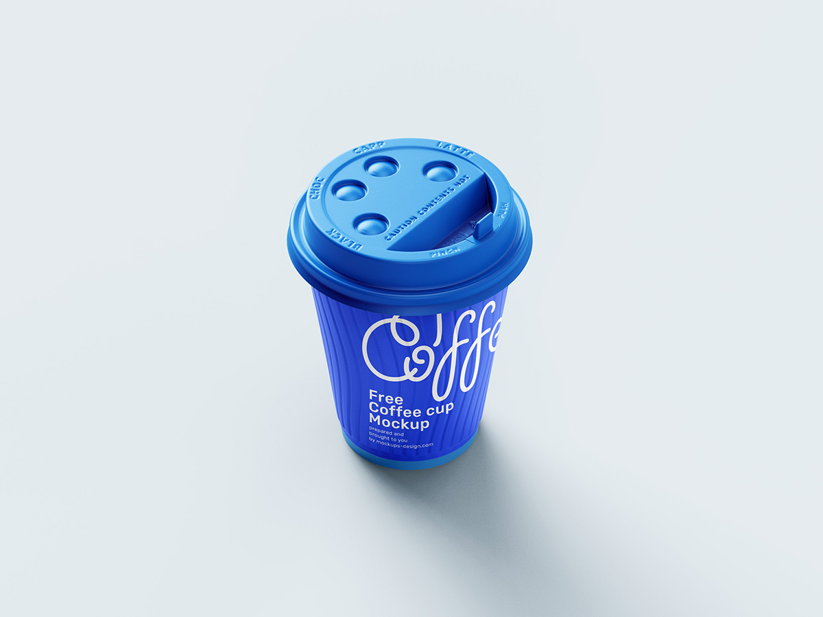 054 4款可商用PV高级一次性咖啡杯饮料杯包装样机Paper Coffee Cup Mockup