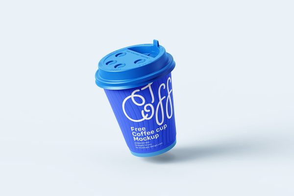 054 4款可商用PV高级一次性咖啡杯饮料杯包装样机Paper Coffee Cup Mockup