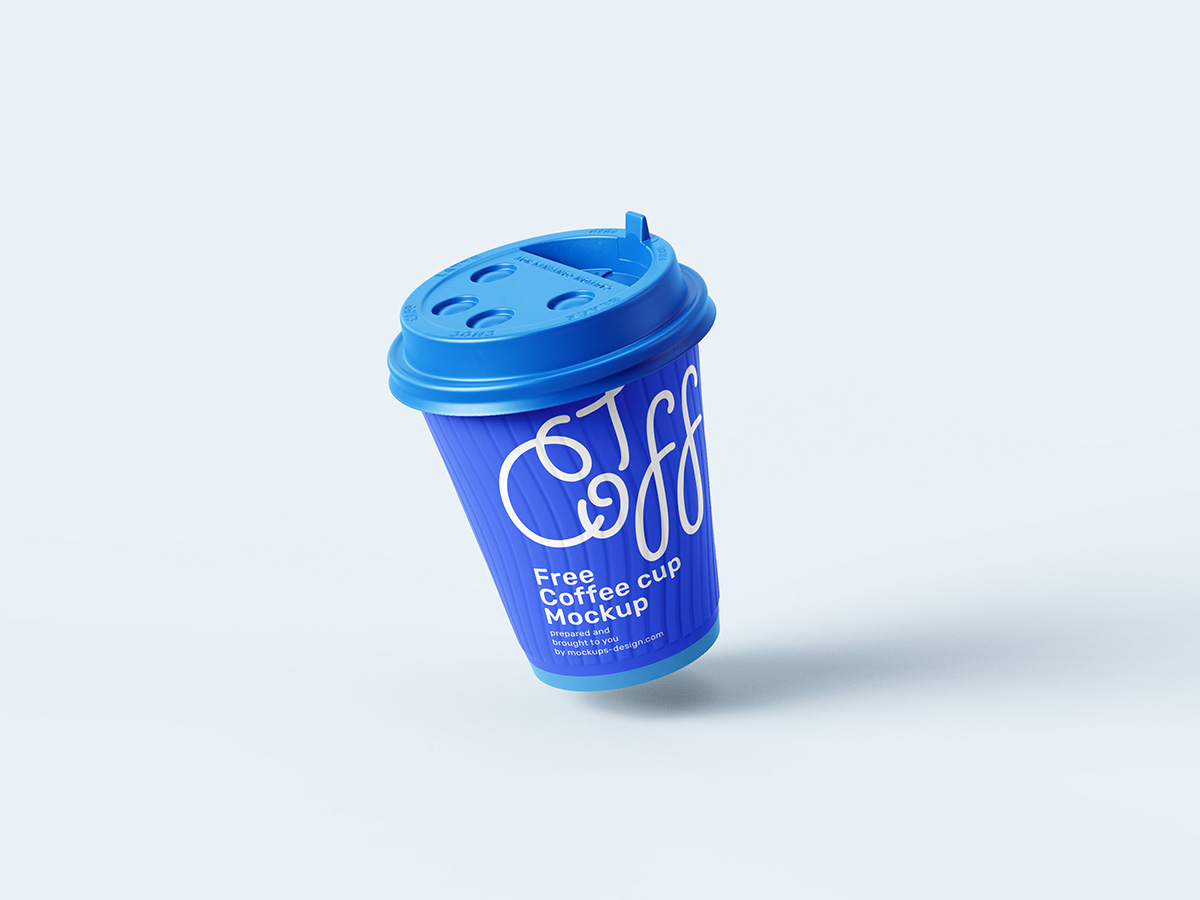 054 4款可商用PV高级一次性咖啡杯饮料杯包装样机Paper Coffee Cup Mockup