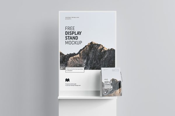055 2款可商用海报信息栏展示样机Poster Display Mockup