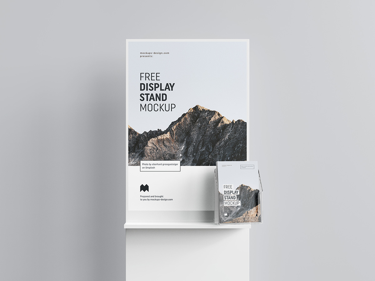 055 2款可商用海报信息栏展示样机Poster Display Mockup