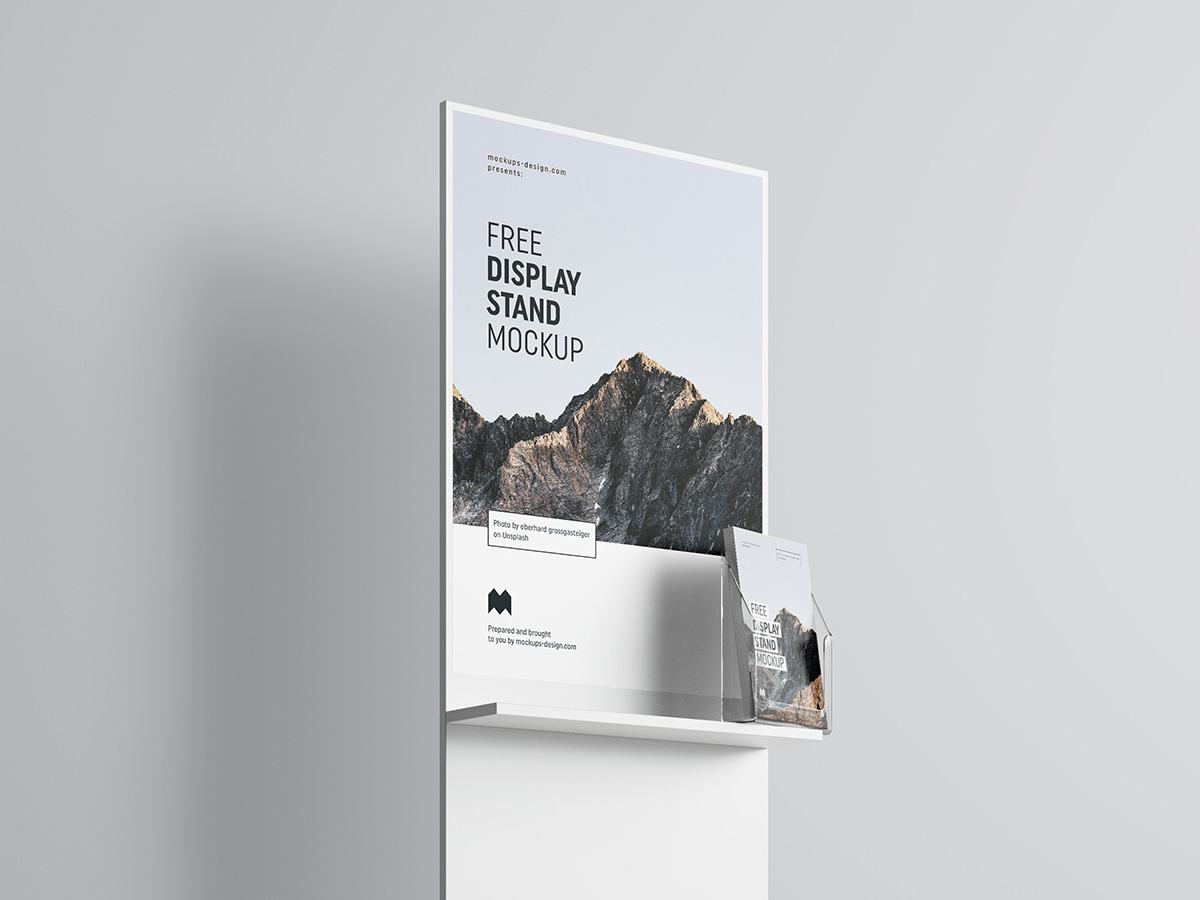 055 2款可商用海报信息栏展示样机Poster Display Mockup