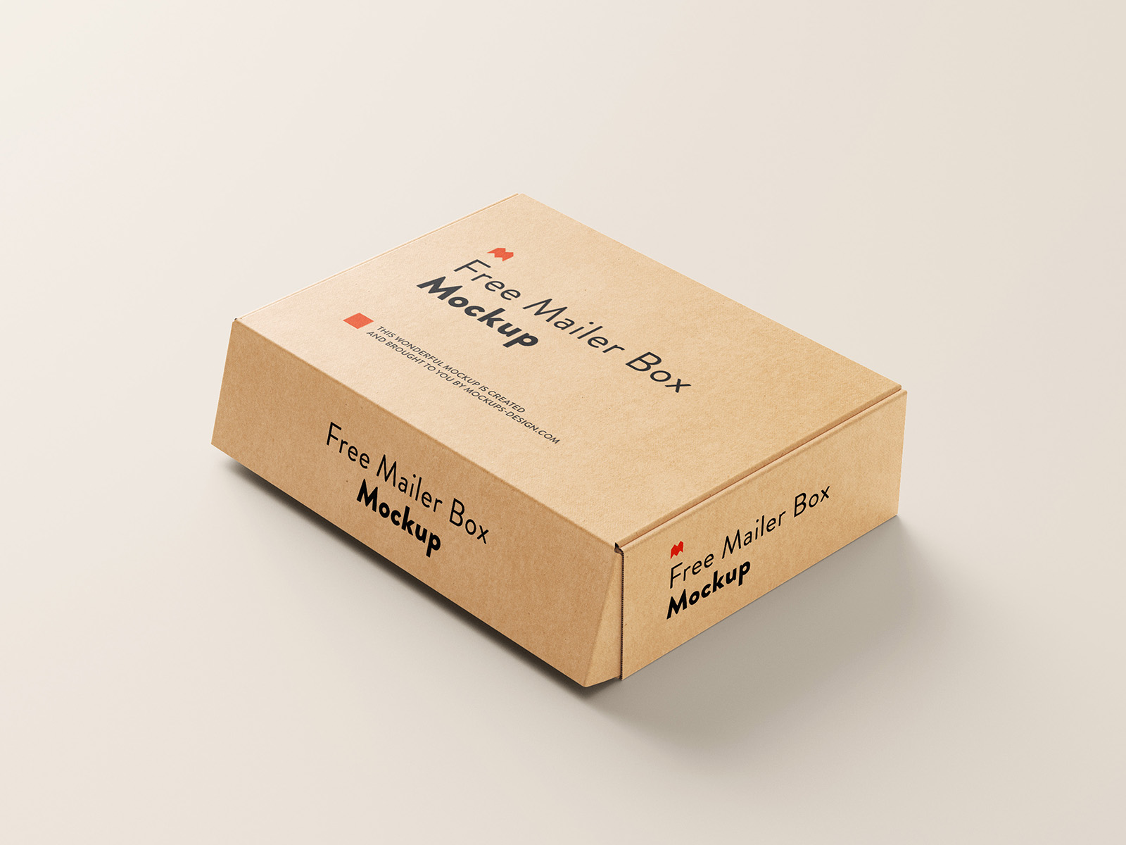 062 5款可商用快递盒纸盒包装样机Mailer Box Mockup
