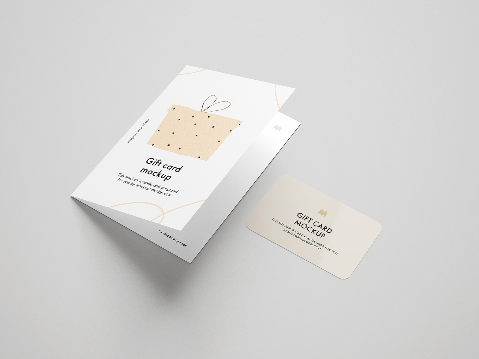 065 5款可商用折页卡包会员卡包装样机Gift Card Mockup