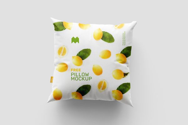 067 4款可商用抱枕贴图多角度展示样机Square Pillow Mockup