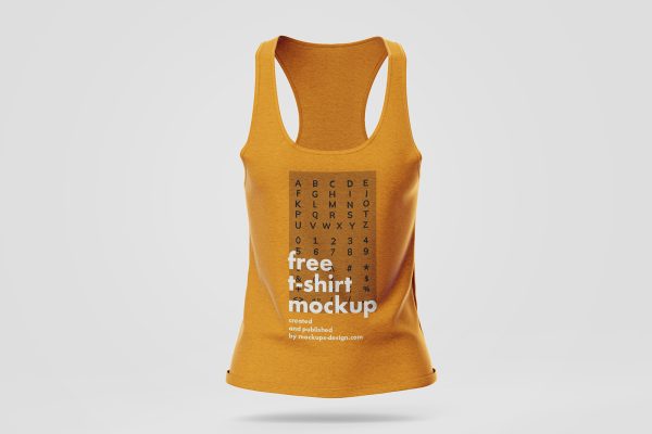 074 2款可商用女士运动背心展示样机Womens Sleeveless T-Shirt Mockup