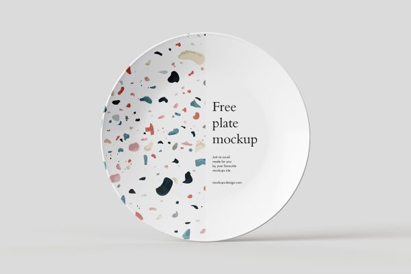 077 4款可商用陶瓷餐饮餐盘样机 Plate Mockup