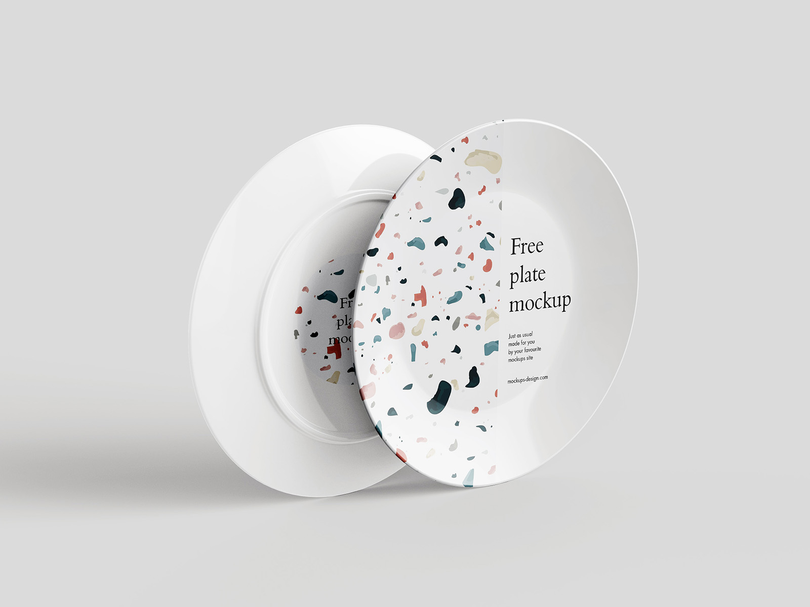 077 4款可商用陶瓷餐饮餐盘样机 Plate Mockup