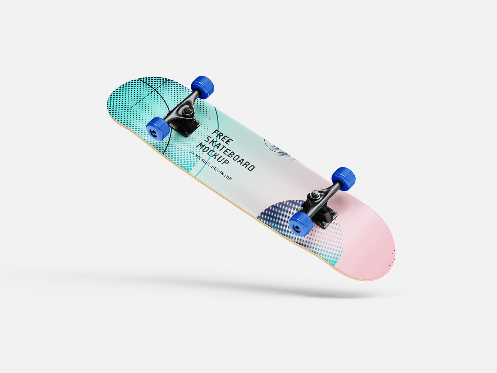 078 7款可商用多角度展示滑板样机 Skateboard Mockup