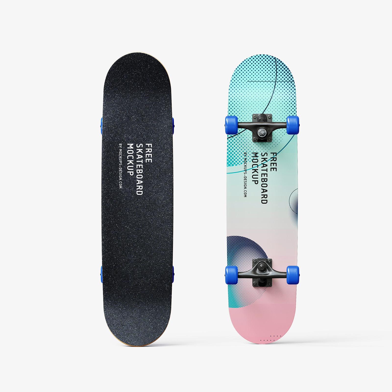 078 7款可商用多角度展示滑板样机 Skateboard Mockup
