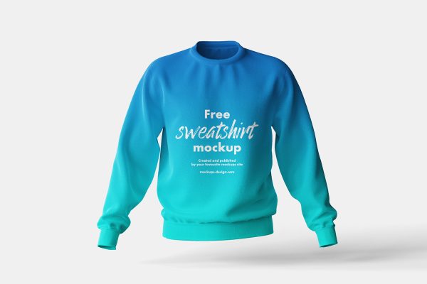 085 2款可商用男士长袖圆领卫衣样机 Sweatshirt Mockup