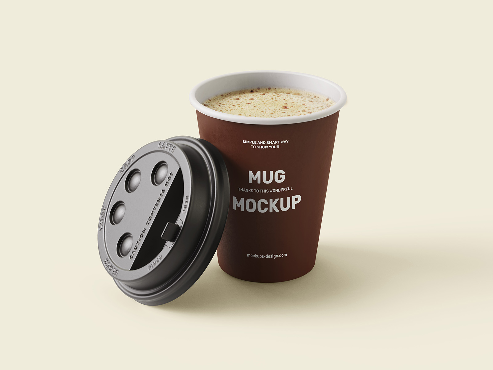 088 3款可商用咖啡一次性纸杯样机 Paper Coffee Cup Mockup