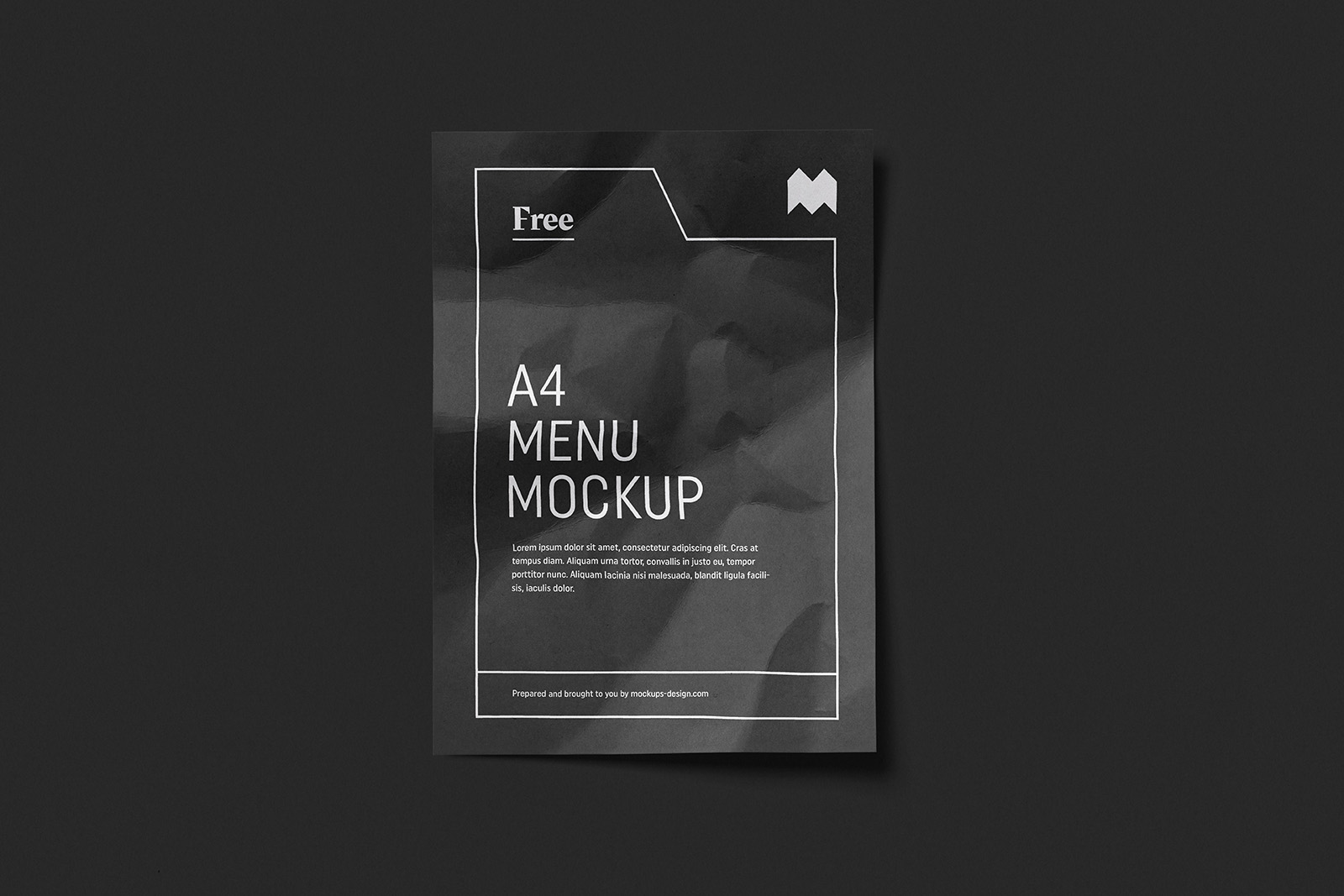 0100 硬纸褶皱可商用海报样机 Crumbled Paper Mockup