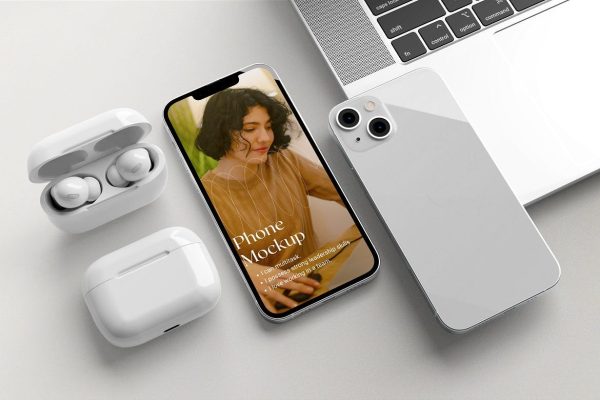 584 iPhone 13 柔光场景组合手机设计样机素材 iphone-13-mockups-vol