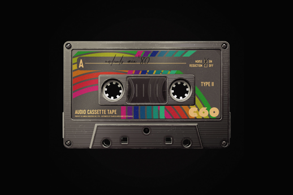 587 潮流复古盒式磁带录音带设计智能贴图展示样机模板 Undead’s Mix ’80
