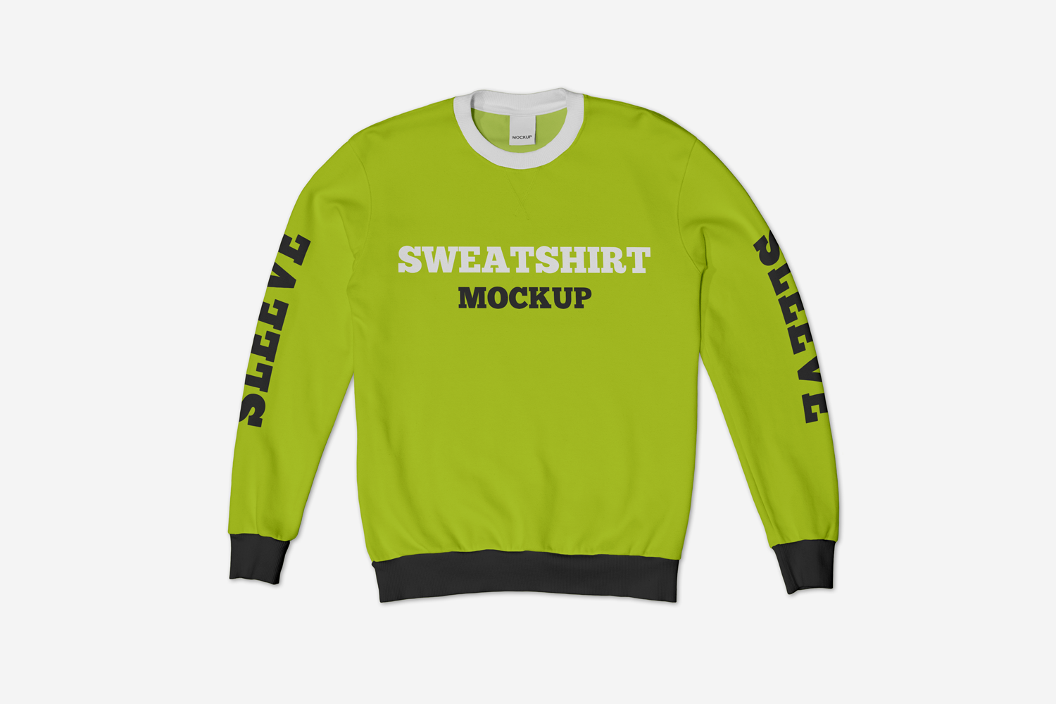 0108 两款可商用圆领T恤卫衣运动衫样机crew neck sweatshirt free mockup