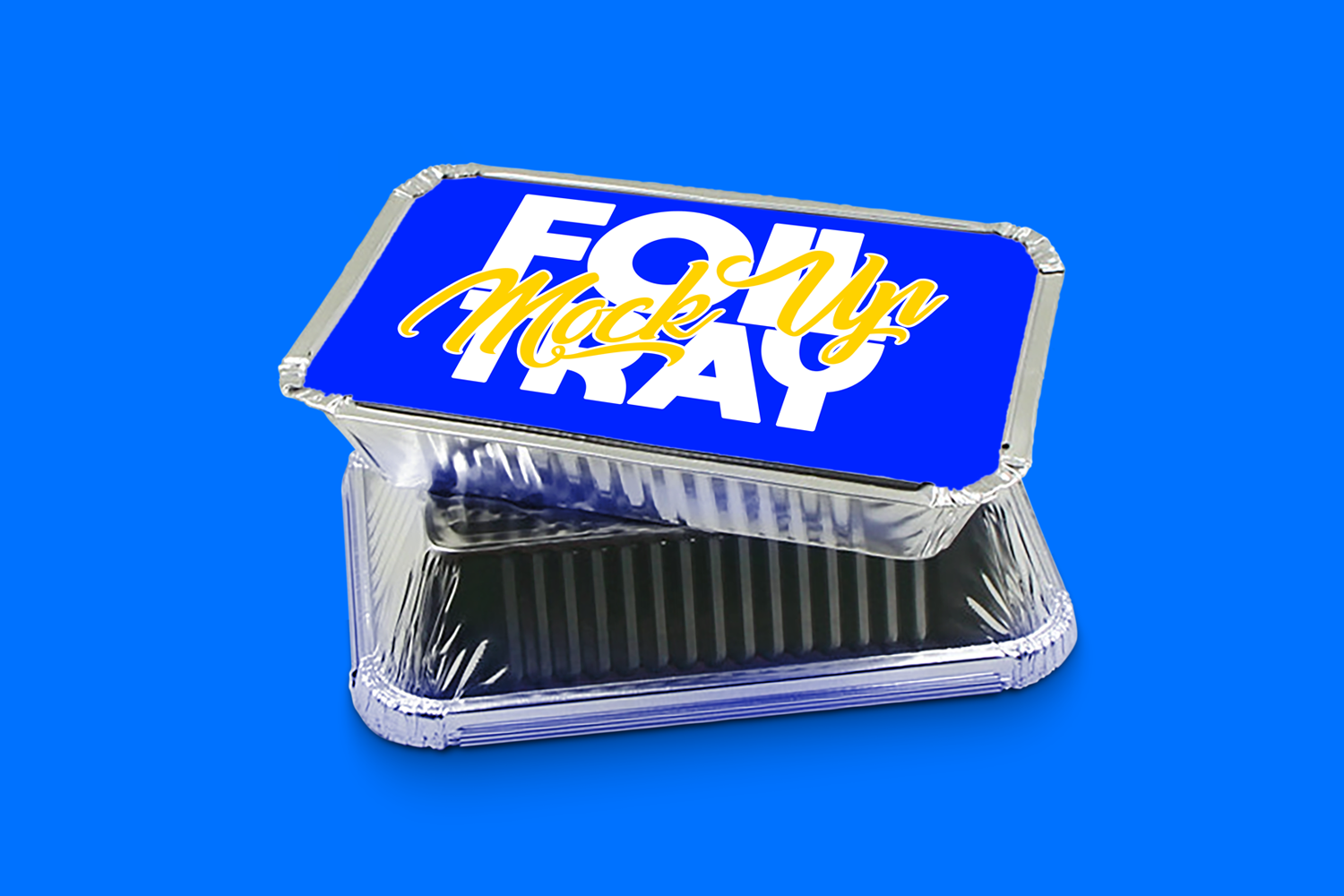 0112 可商用铝箔快餐外卖打包盒样机Foil Tray Mockup