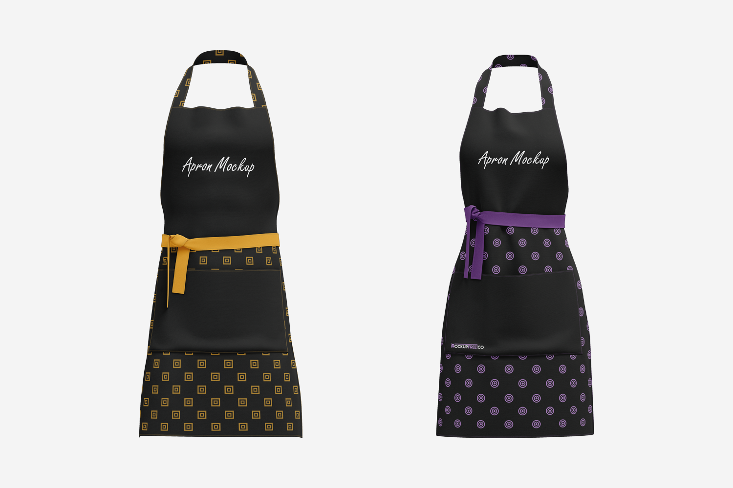 0113 两款可商用围裙样机 Aprons Set Mockups V