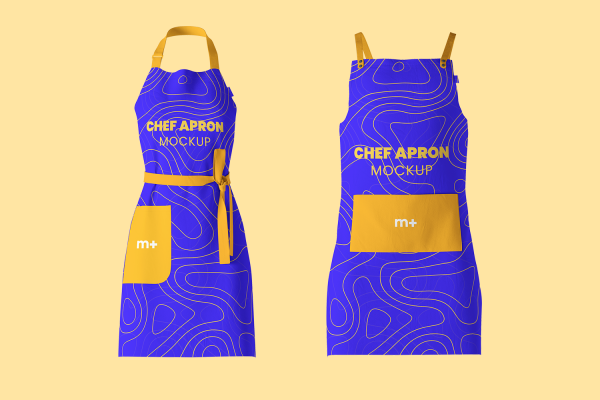 0118 两款可商用围裙样机 Chef Apron Mockup