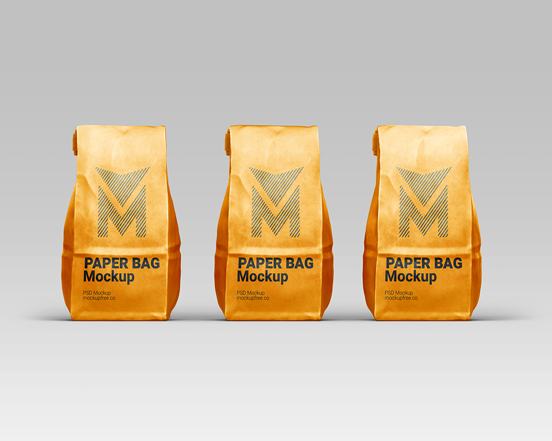 0131 3款可商用食品包装纸袋样机Paper Bag Mockup