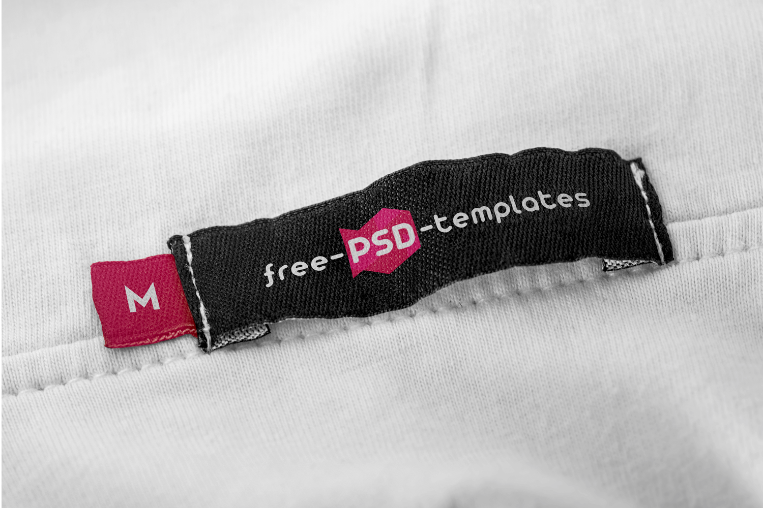 0152 2款可商用衣服标签LOGO标志样机mockup apparel tag D001