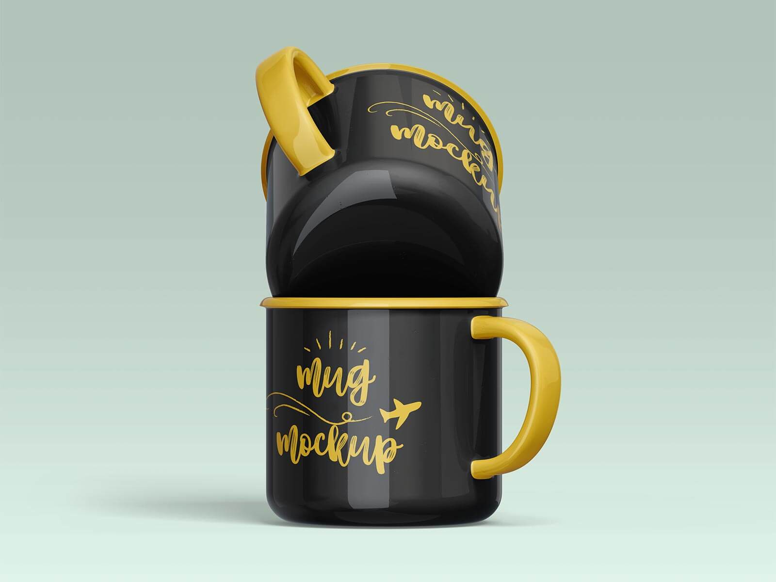 0159 3款可商用铁杯马克杯陶瓷杯小水杯样机mockup co psd mug mockup template