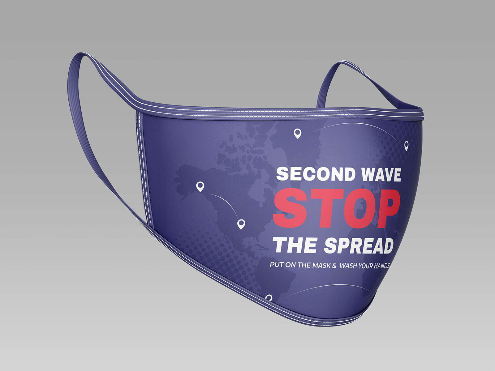 0165 4款可商用口罩样机mockup co  coronavirus mask mockup psd