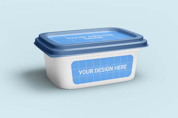 0167 可商用外卖便当打包盒样机mockup co plastic container mockup template