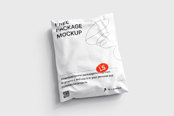 0196 可商用快递包装打包袋样机Postal package mockup