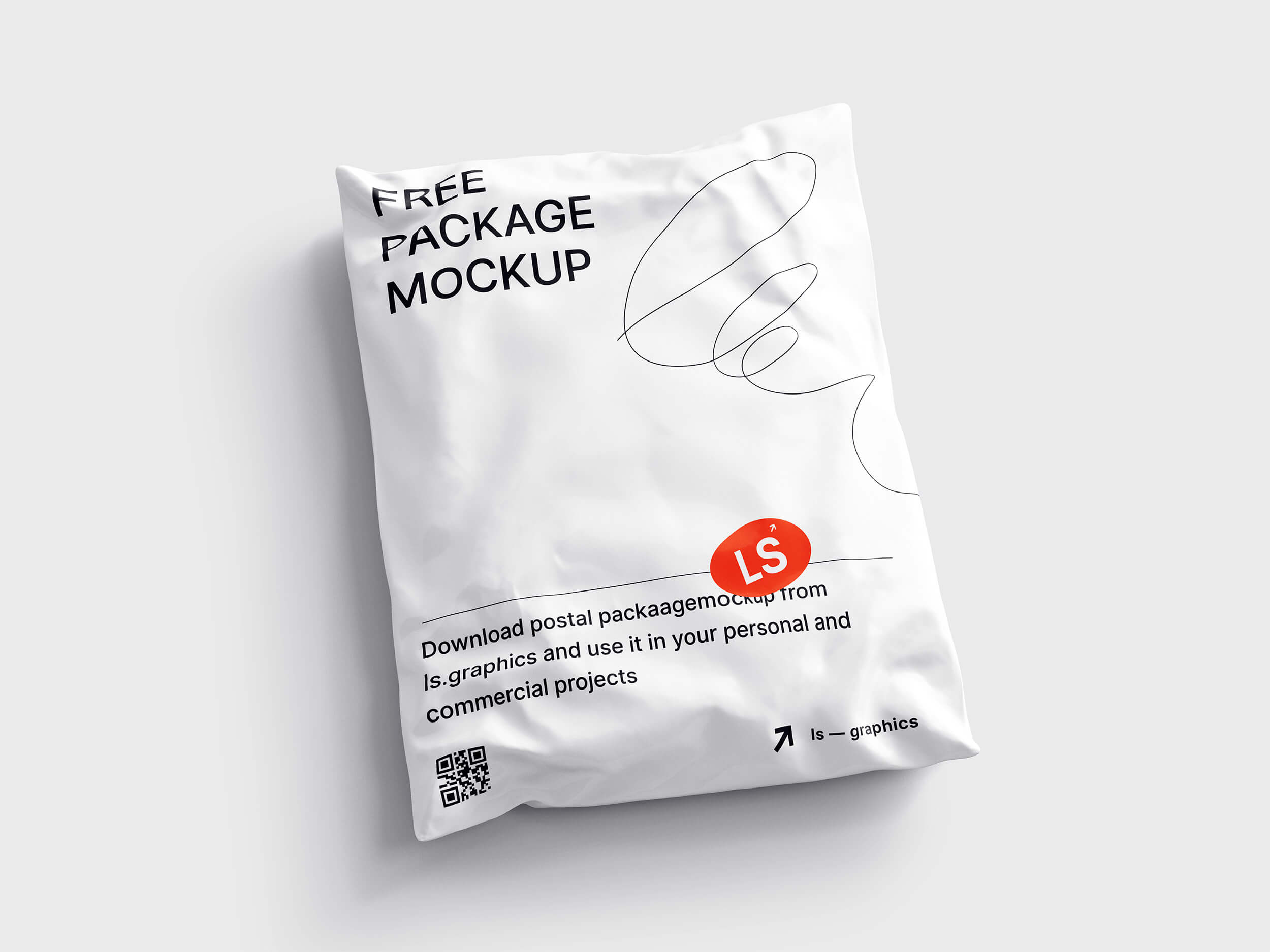 0196 可商用快递包装打包袋样机Postal package mockup